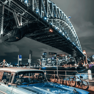 Sunset retro car wallpaper