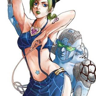 Jolyne and Jotaro wallpaper