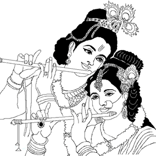 Krishna drawing wallpaper