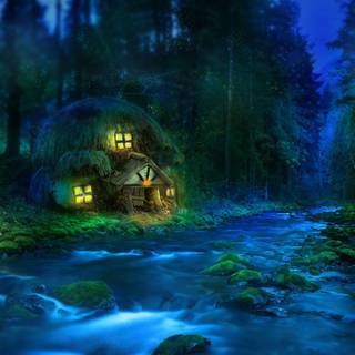 Fantasy house wallpaper