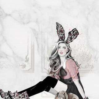 Spring fashion pretty girl wallpaper