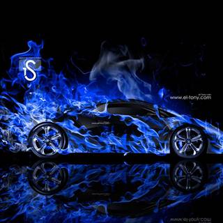 Blue sports car desktop wallpaper