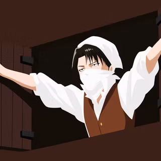 Levi cleaning wallpaper