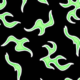 Green flame wallpaper