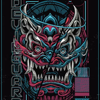 Japanese mask wallpaper