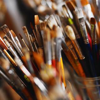 Art supplies wallpaper