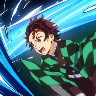 Cool anime Demon Slayer Tanjiro computer wallpaper