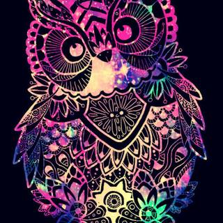 Galaxy owl wallpaper
