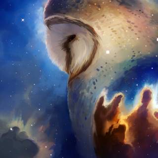 Galaxy owl wallpaper