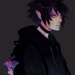 Anime butterfly boy wallpaper