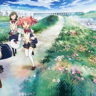 Anime river wallpaper