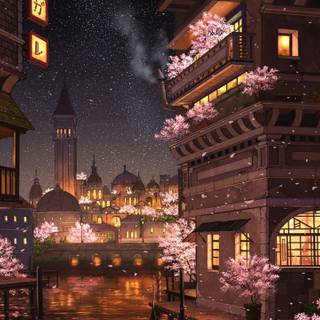 Anime river wallpaper