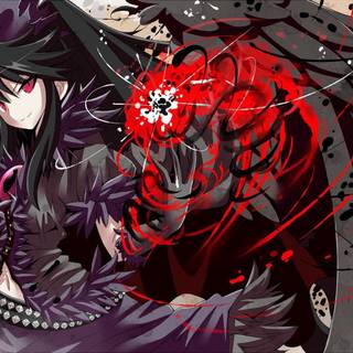 Anime red eye girl wallpaper