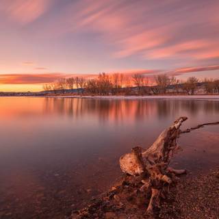 Spring lake sunsets wallpaper