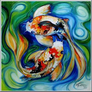 Yin Yang fish wallpaper