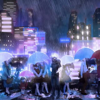 Tokyo rain wallpaper