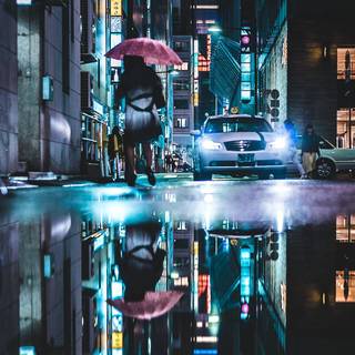 Tokyo rain wallpaper