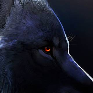 Glowing wolf wallpaper