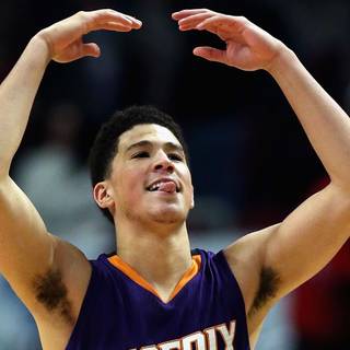 Devin Booker and Lebron wallpaper