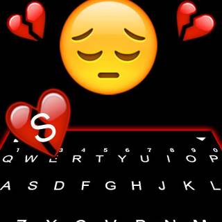 Broken heart Emoji wallpaper