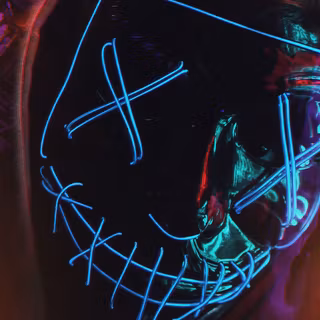 Neon face wallpaper