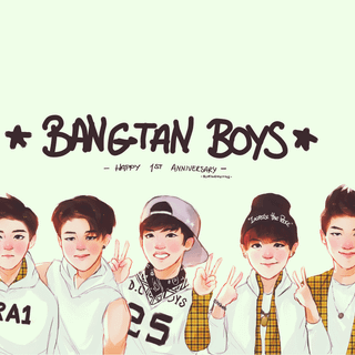 BTS anime desktop wallpaper