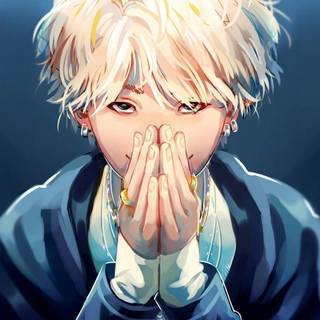 BTS Suga fanart wallpaper