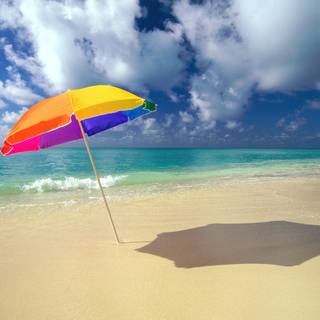 Summery beach place wallpaper