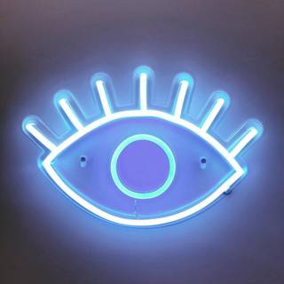 Neon eye wallpaper