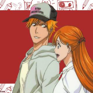 Ichigo x Orihime Bleach wallpaper