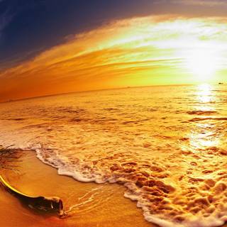 Summer beach sunset wallpaper