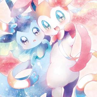 Sylveon and Glaceon wallpaper