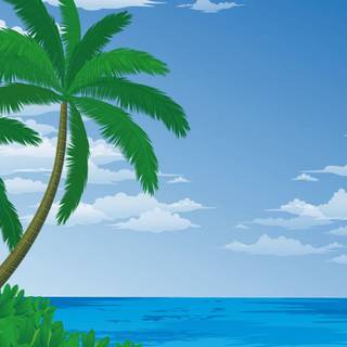 Palm tree summer beach wallpaper