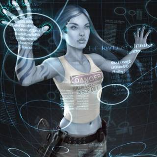 Female scientist wallpaper