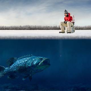 Ice fishing wallpaper