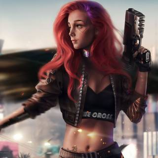 Cyberpunk women 4k wallpaper