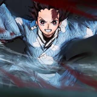 Demon Slayer blue wallpaper