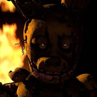 Flaming Springtrap wallpaper