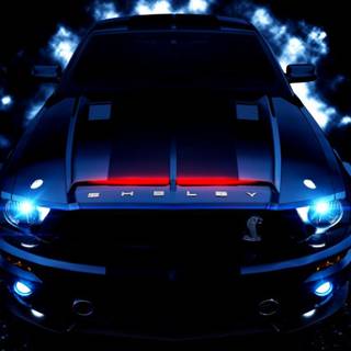 2021 Mustang blue wallpaper