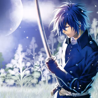 Anime boy blue hair wallpaper