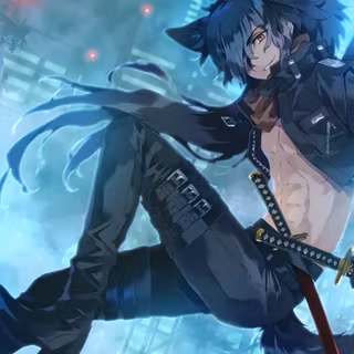 Anime boy blue hair wallpaper