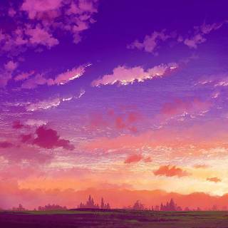 Pink night sky wallpaper