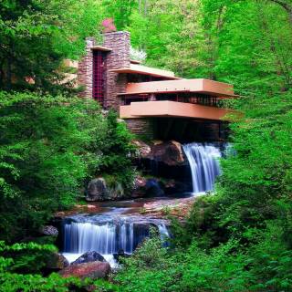 Falling water wallpaper