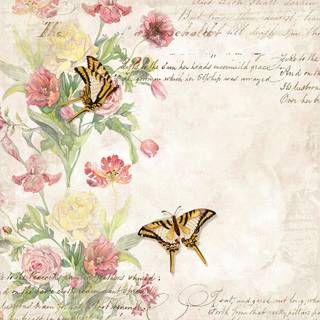 Vintage butterfly wallpaper