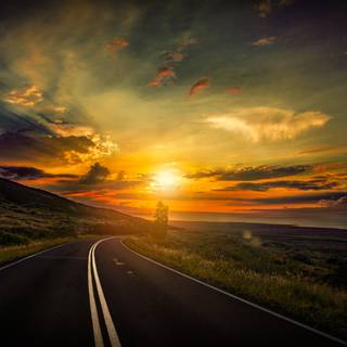 4k nature road wallpaper