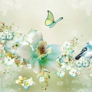 Vintage springtime wallpaper