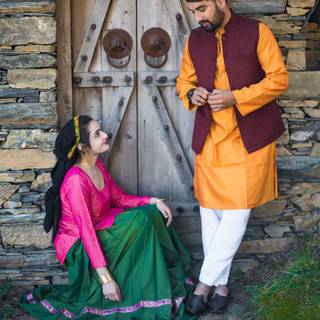 Traditional couple wallpaper