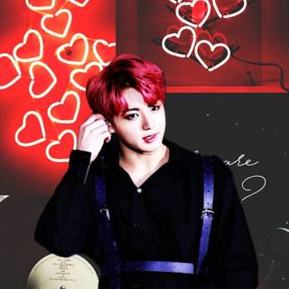 Jungkook red aesthetic wallpaper