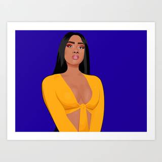 Megan Thee Stallion cartoon wallpaper