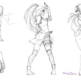 Anime ninja sketches wallpaper